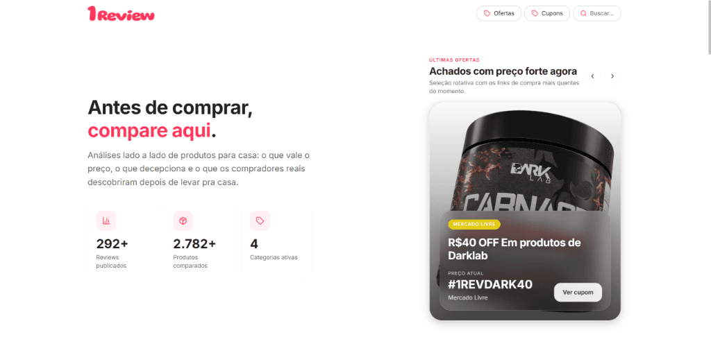 1Review — Portal & Comparador Inteligente de Produtos